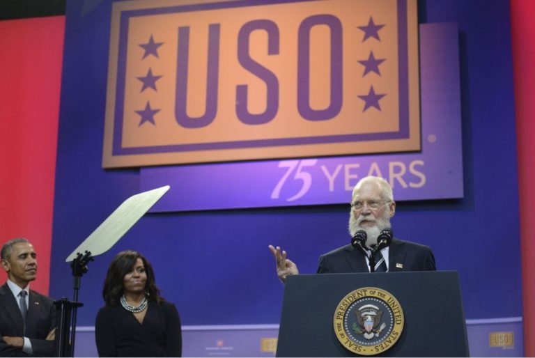 Picture: David Letterman & USO