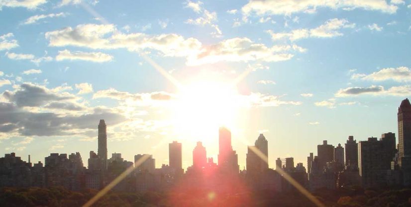 A sunrise over Central Park, exemplifying how Rubenstein will be there to help clients on this new day, post COVID-19